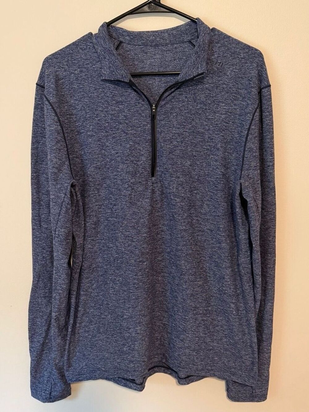 Lululemon Metal Vent Tech Half Zip Running Pullover Men’s Heather Blue